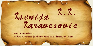 Ksenija Karavesović vizit kartica